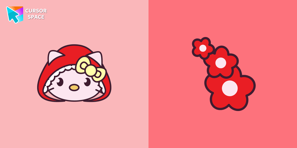 Red Riding Hood Hello Kitty cursor cursor pack